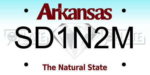 SD1N2M Arkansas License Plate