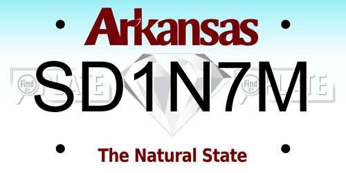 SD1N7M Arkansas License Plate