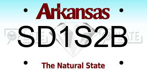 SD1S2B Arkansas License Plate