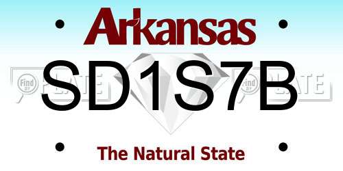 SD1S7B Arkansas License Plate