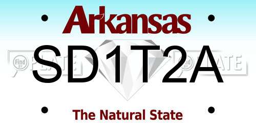 SD1T2A Arkansas License Plate
