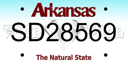 SD28569 Arkansas License Plate