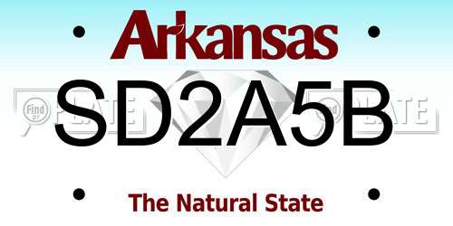 SD2A5B Arkansas License Plate