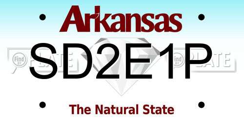 SD2E1P Arkansas License Plate