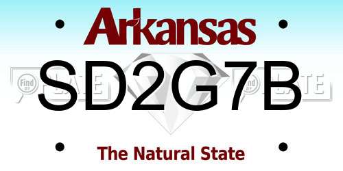 SD2G7B Arkansas License Plate