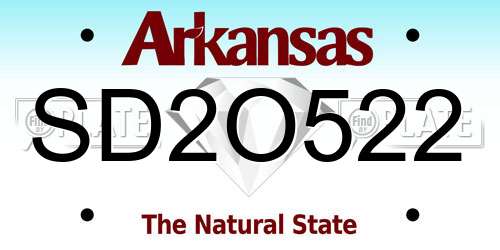 SD2O522 Arkansas License Plate