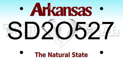 SD2O527 Arkansas License Plate
