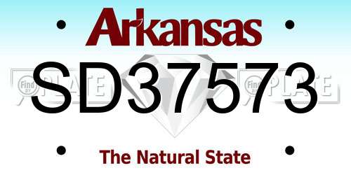 SD37573 Arkansas License Plate