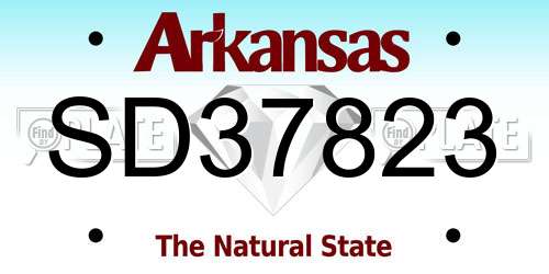 SD37823 Arkansas License Plate