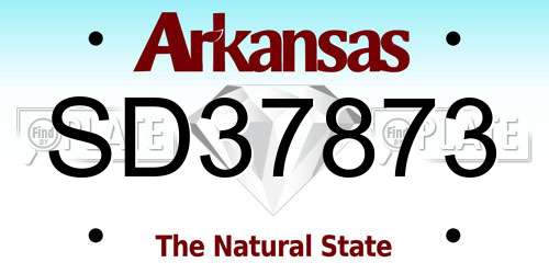 SD37873 Arkansas License Plate