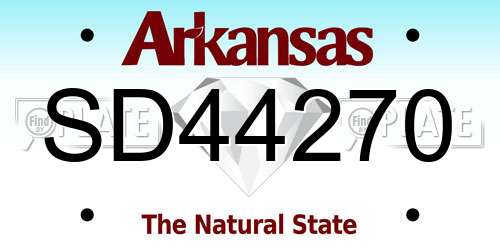 SD44270 Arkansas License Plate