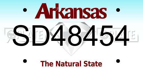 SD48454 Arkansas License Plate