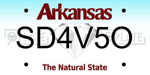SD4V5O Arkansas License Plate