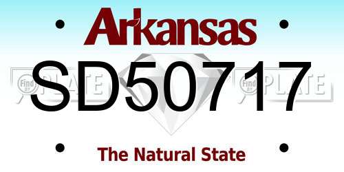 SD50717 Arkansas License Plate