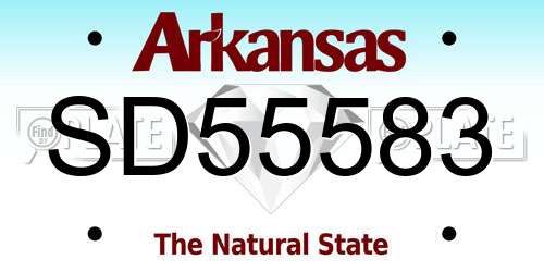 SD55583 Arkansas License Plate