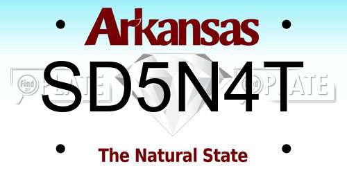SD5N4T Arkansas License Plate