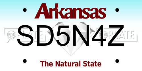 SD5N4Z Arkansas License Plate
