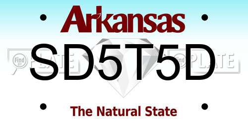 SD5T5D Arkansas License Plate