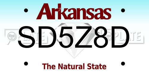 SD5Z8D Arkansas License Plate