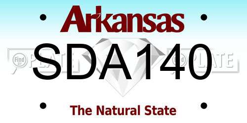 SDA140 Arkansas License Plate