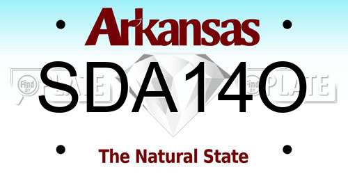 SDA14O Arkansas License Plate