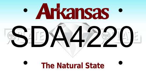 SDA4220 Arkansas License Plate