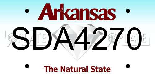 SDA4270 Arkansas License Plate