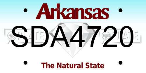 SDA4720 Arkansas License Plate