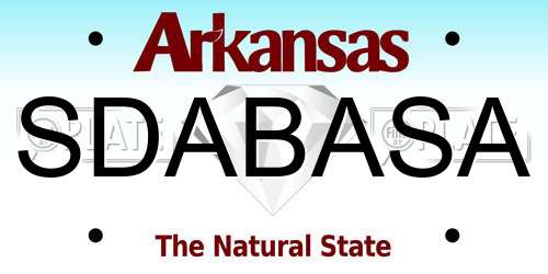 SDABASA Arkansas License Plate