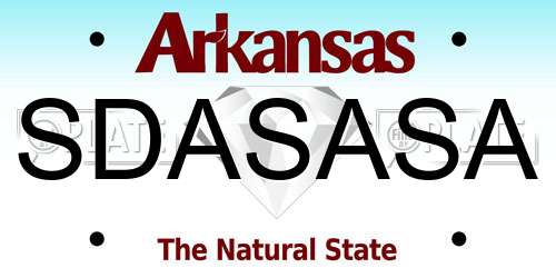SDASASA Arkansas License Plate