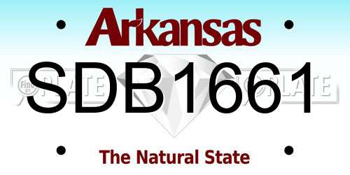 SDB1661 Arkansas License Plate