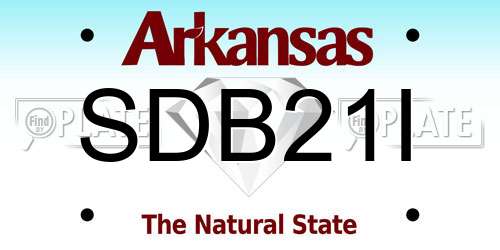 SDB21I Arkansas License Plate