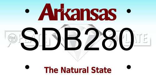 SDB280 Arkansas License Plate