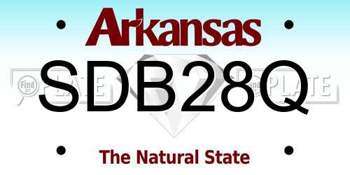 SDB28Q Arkansas License Plate