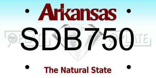 SDB750 Arkansas License Plate