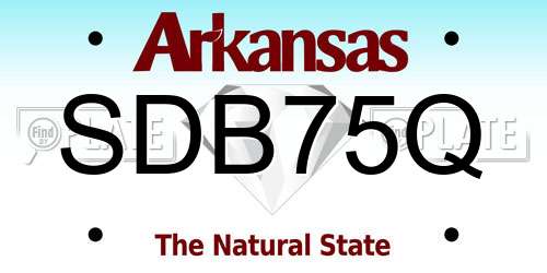 SDB75Q Arkansas License Plate