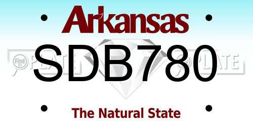 SDB780 Arkansas License Plate