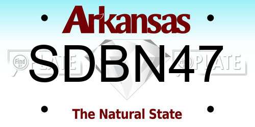 SDBN47 Arkansas License Plate