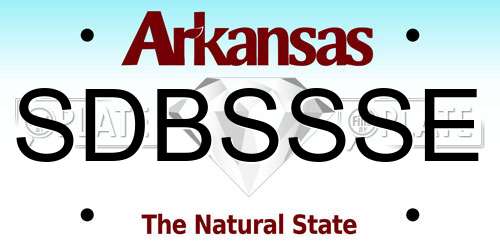 SDBSSSE Arkansas License Plate