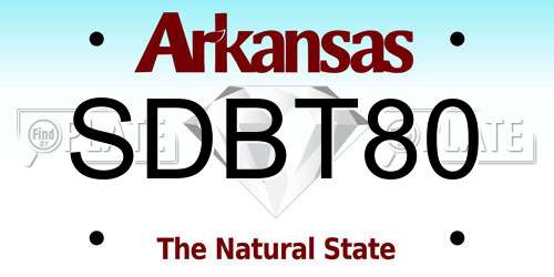 SDBT80 Arkansas License Plate