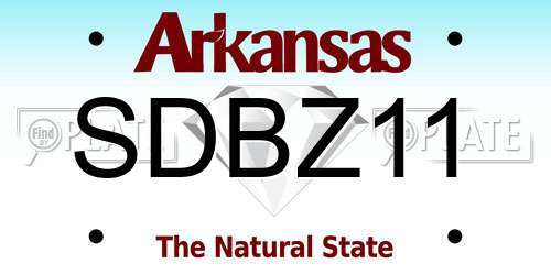 SDBZ11 Arkansas License Plate
