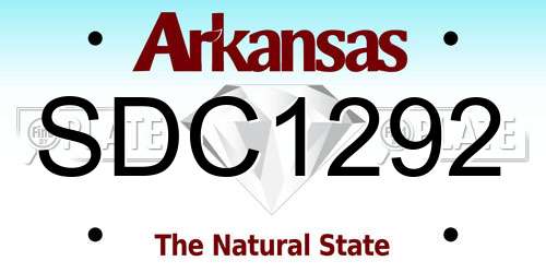 SDC1292 Arkansas License Plate