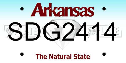 SDG2414 Arkansas License Plate