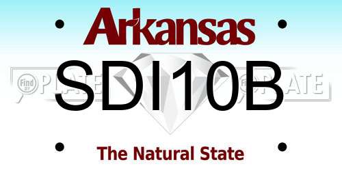 SDI10B Arkansas License Plate