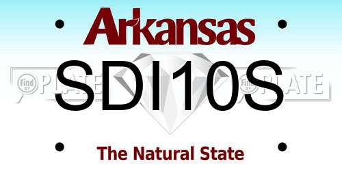 SDI10S Arkansas License Plate
