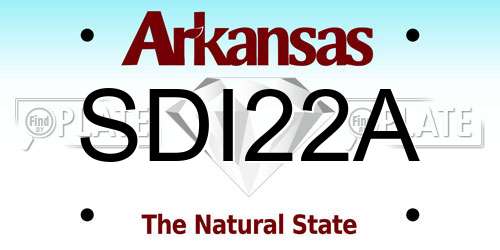 SDI22A Arkansas License Plate