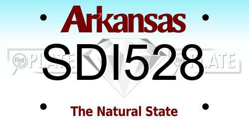 SDI528 Arkansas License Plate
