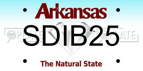 SDIB25 Arkansas License Plate