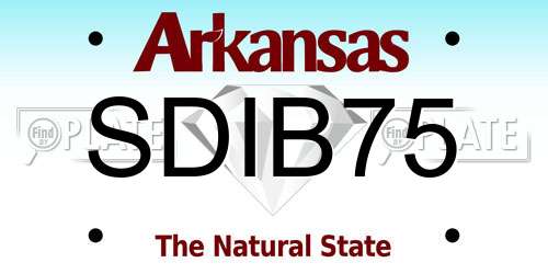 SDIB75 Arkansas License Plate