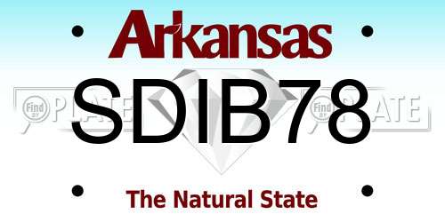SDIB78 Arkansas License Plate